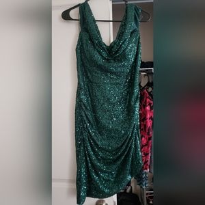 Emerald green party dress size 9